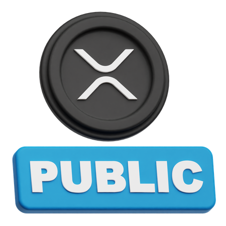 Pièce XRP publique  3D Icon