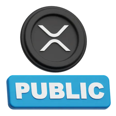 Pièce XRP publique  3D Icon