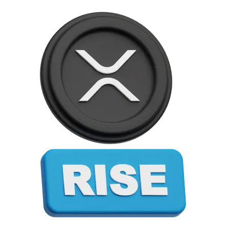 XRP Coin rise  3D Icon