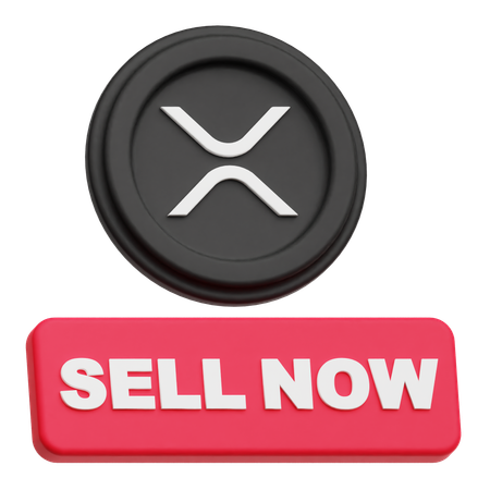 XRP Coin sell now  3D Icon