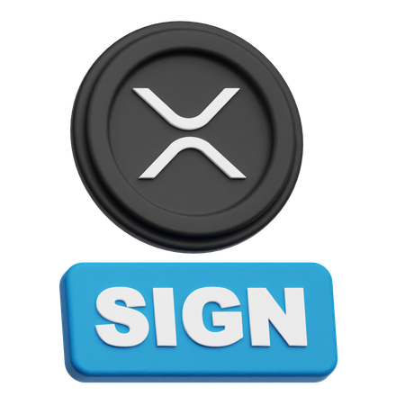 XRP Coin sign  3D Icon