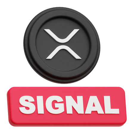 XRP Coin signal  3D Icon