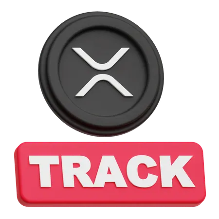 XRP Coin track  3D Icon