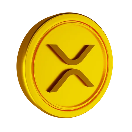 Moneda criptográfica XRP  3D Icon