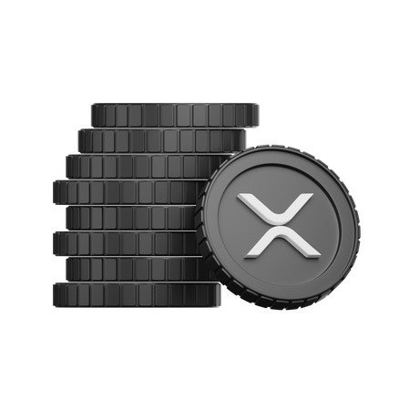 Cryptomonnaie xrp  3D Icon