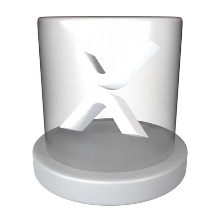 XRP Crypto Coin  3D Illustration