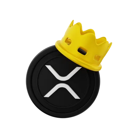 XRP crypto coin 3D Illustration
