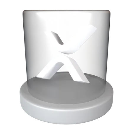 XRP Crypto Coin 3D Illustration