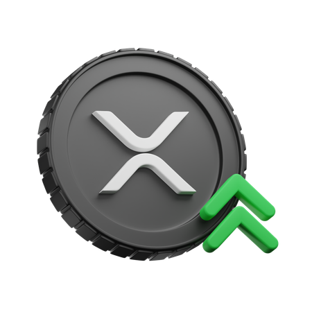 Croissance de la crypto-monnaie xrp  3D Icon