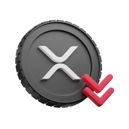Baisse de la cryptomonnaie xrp  3D Icon
