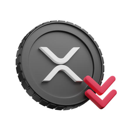 Xrp Crypto Down  3D Icon
