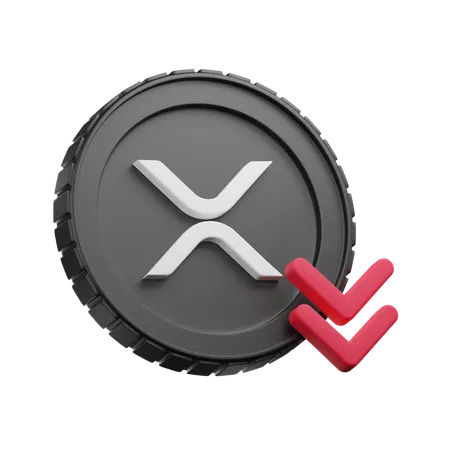 Xrp Crypto Down  3D Icon