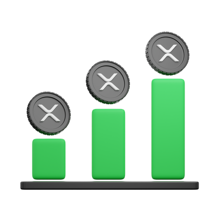 Graphique cryptographique xrp  3D Icon