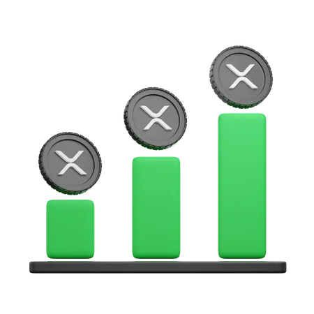 Graphique cryptographique xrp  3D Icon