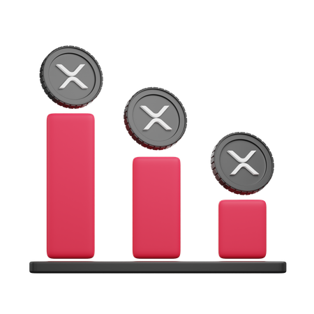 Graphique cryptographique xrp  3D Icon