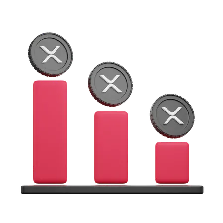 Graphique cryptographique xrp  3D Icon