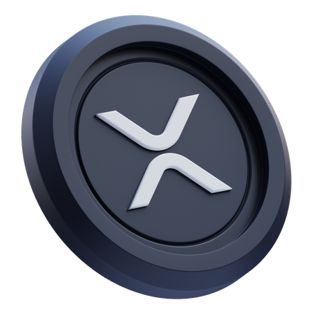 XRP Cryptocurrency  3D Icon