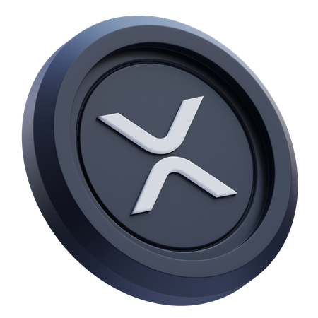 XRP Cryptocurrency  3D Icon