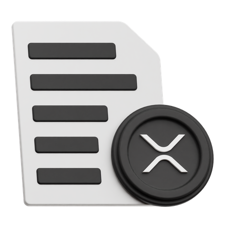 Document XRP  3D Icon