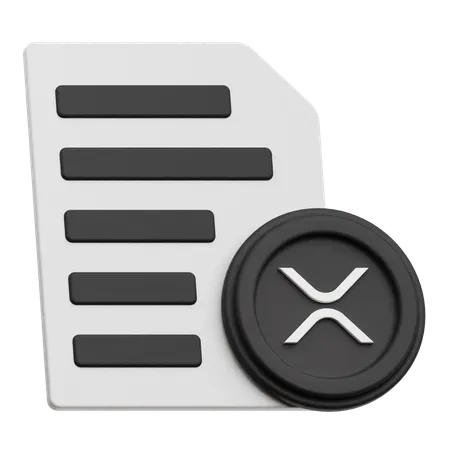Document XRP  3D Icon