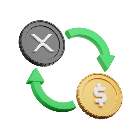 Échange xrp  3D Icon
