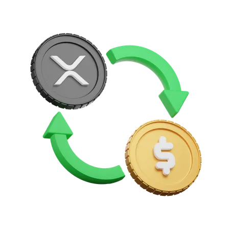 Échange xrp  3D Icon