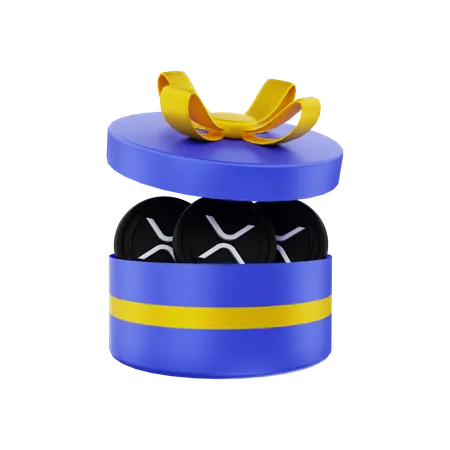 XRP gift box  3D Illustration