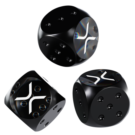 Xrp Glass Dice Crypto  3D Icon