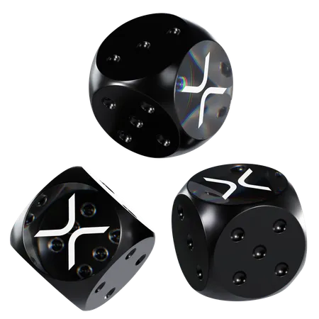 Xrp Glass Dice Crypto  3D Icon