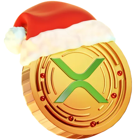 Moneda navideña xrp  3D Icon