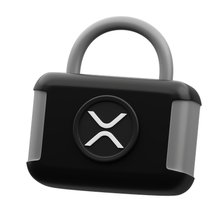 XRP Padlock  3D Icon
