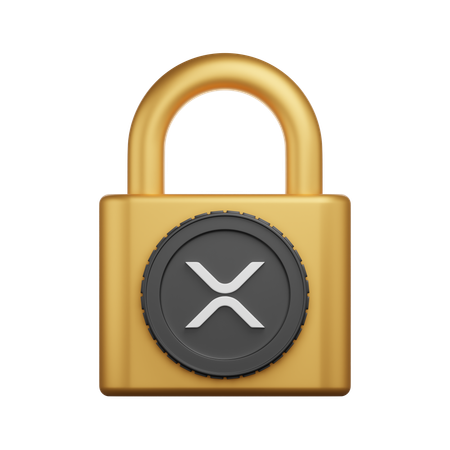 Xrp Padlock  3D Icon