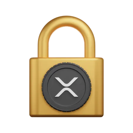Xrp Padlock  3D Icon