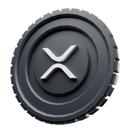 XRP Ripple Coin  3D Icon