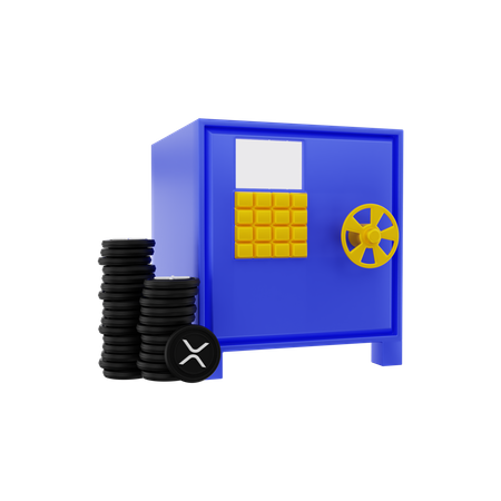 XRP vault  3D Illustration