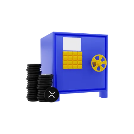 XRP vault  3D Illustration