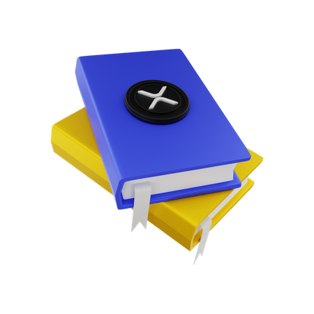 XRP-Wissensbücher  3D Illustration