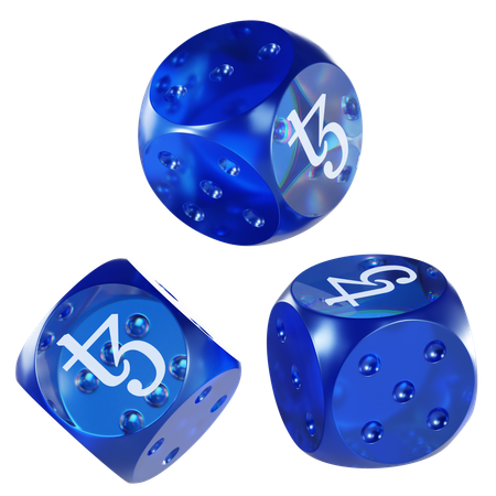 Xtz Glass Dice Crypto  3D Icon