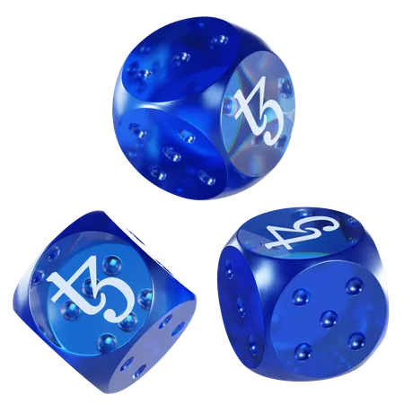 Xtz Glass Dice Crypto  3D Icon