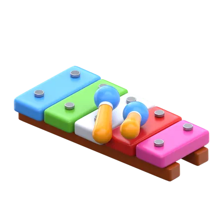 Xylophone 3 D Kindergarten Icon 3D Icon