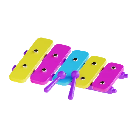 3 D Rendering Xylophone Icon Illustration 3D Icon