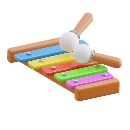 Xylophone Toy 3 D Icon 3D Icon