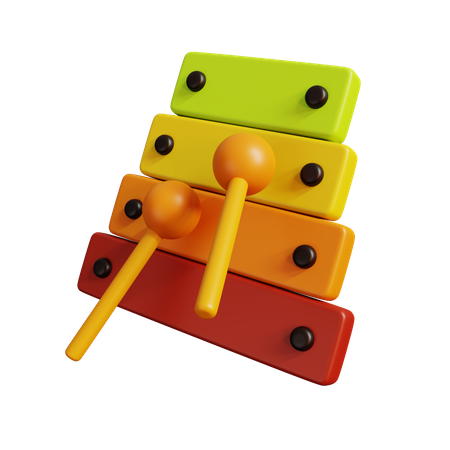 Xylophone  3D Illustration