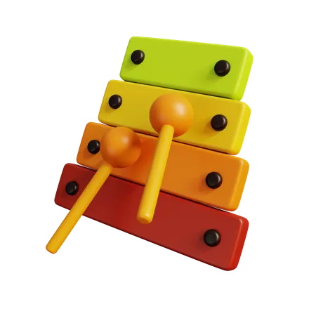 Xylophone  3D Illustration