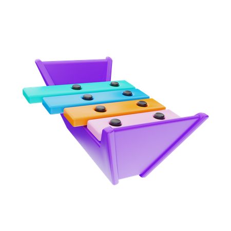 Xylophone 3D Illustration