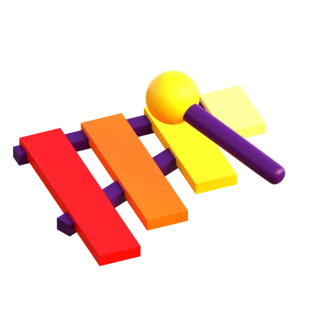 Xylophone 3 D Icon Suitable For Toy And Kids Design 3D Icon