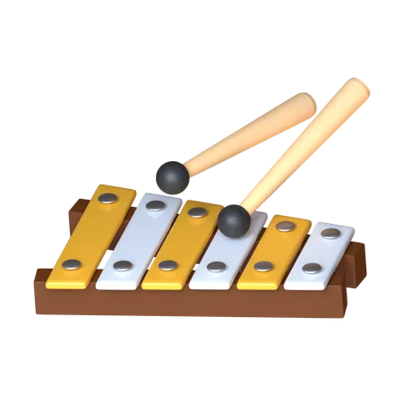 Xylophone 3 D Music Instrument Icon 3D Icon