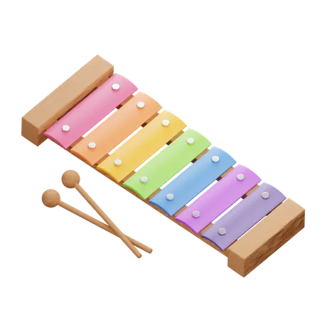 Xylophone Musical Exploration For Kids  3D Icon