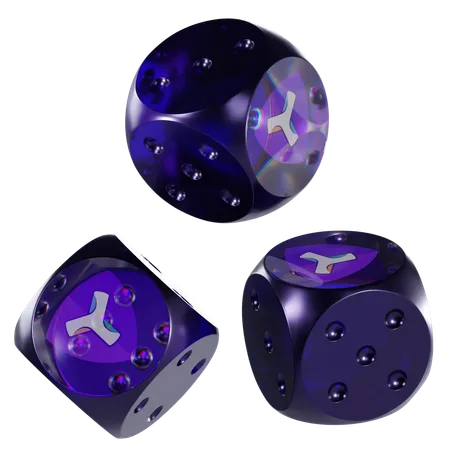 Xym Glass Dice Crypto  3D Icon