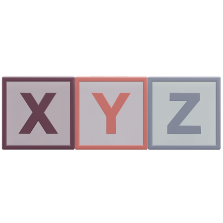 Xyz Cubes  3D Icon